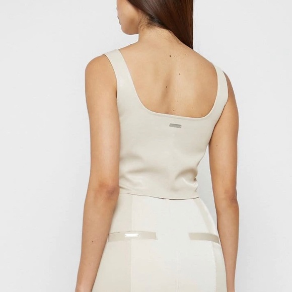 NWT Corset Top- Beige Leather from Manière de Voir - Picture 4 of 8